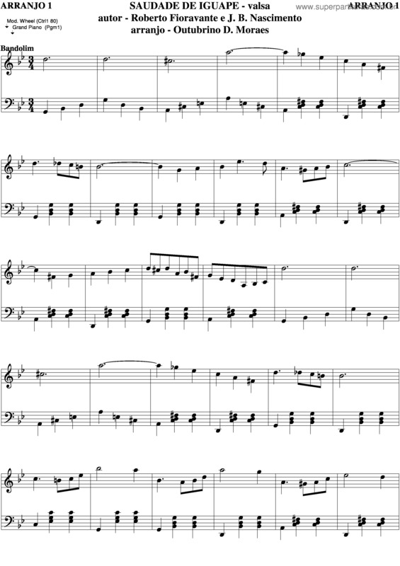 Partitura da música Saudades De Iguape v.3