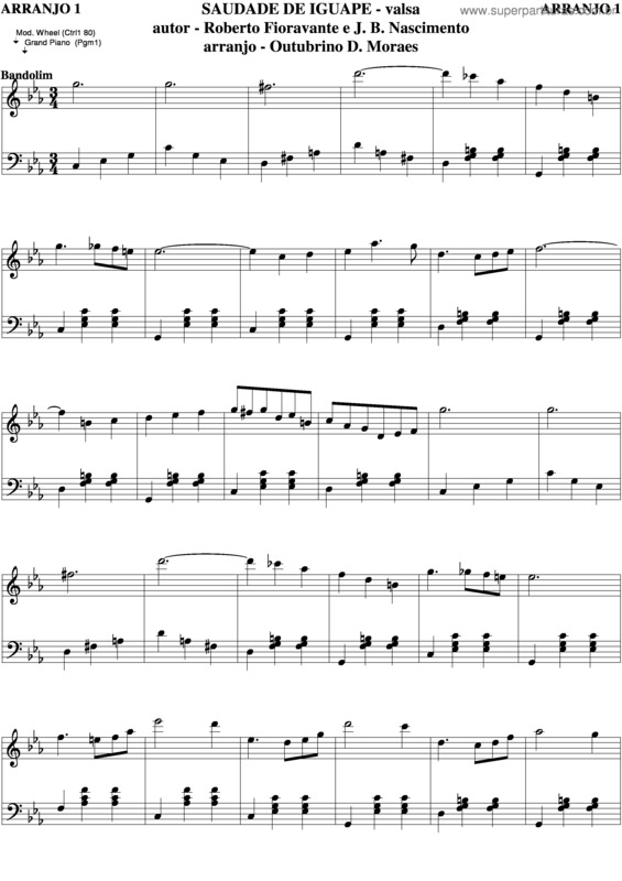 Partitura da música Saudades De Iguape v.4