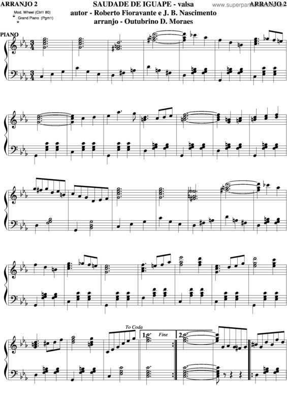 Partitura da música Saudades De Iguape v.7