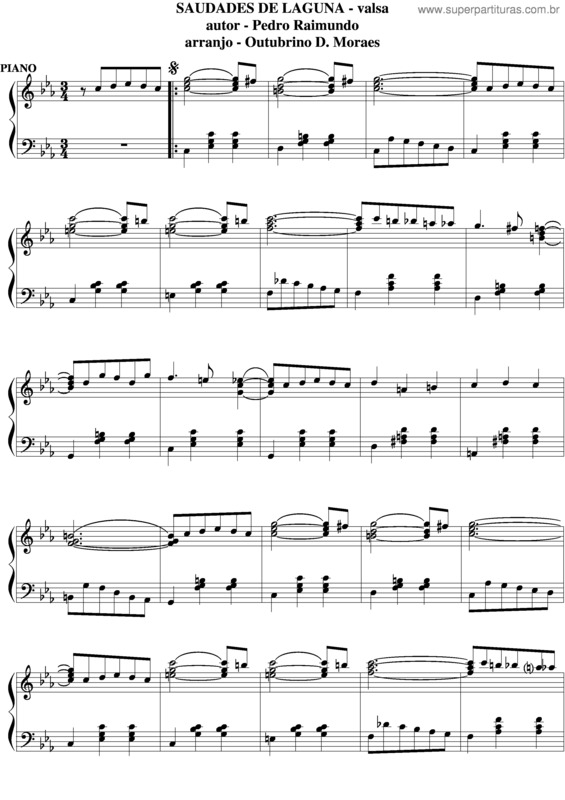 Partitura da música Saudades De Laguna v.4