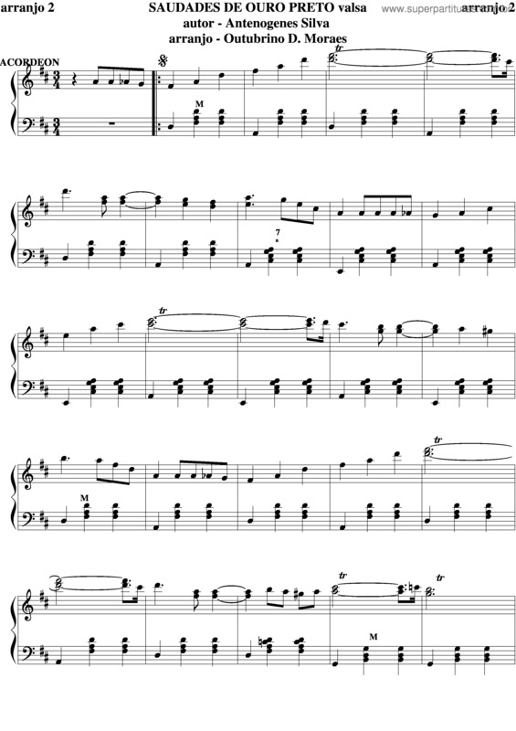 Partitura da música Saudades De Ouro Preto v.8