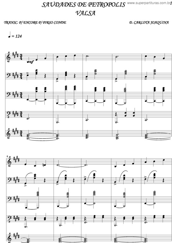 Partitura da música Saudades De Petrópolis v.2