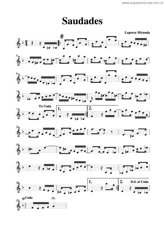 Partitura da música Saudades v.5