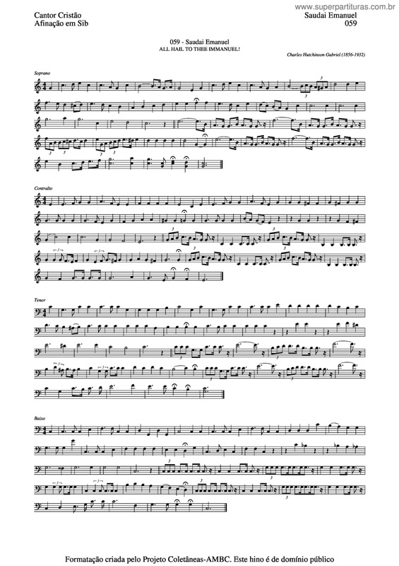 Partitura da música Saudai Emanuel v.3