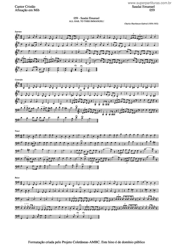 Partitura da música Saudai Emanuel v.4