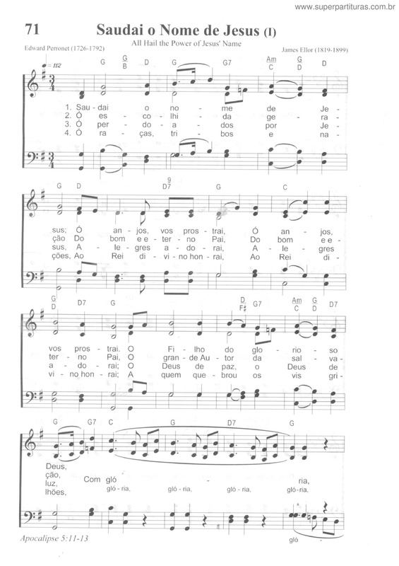 Partitura da música Saudai O Nome De Jesus (I)