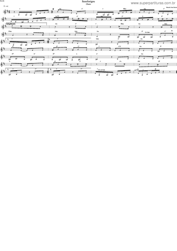 Partitura da música Saxofonigou