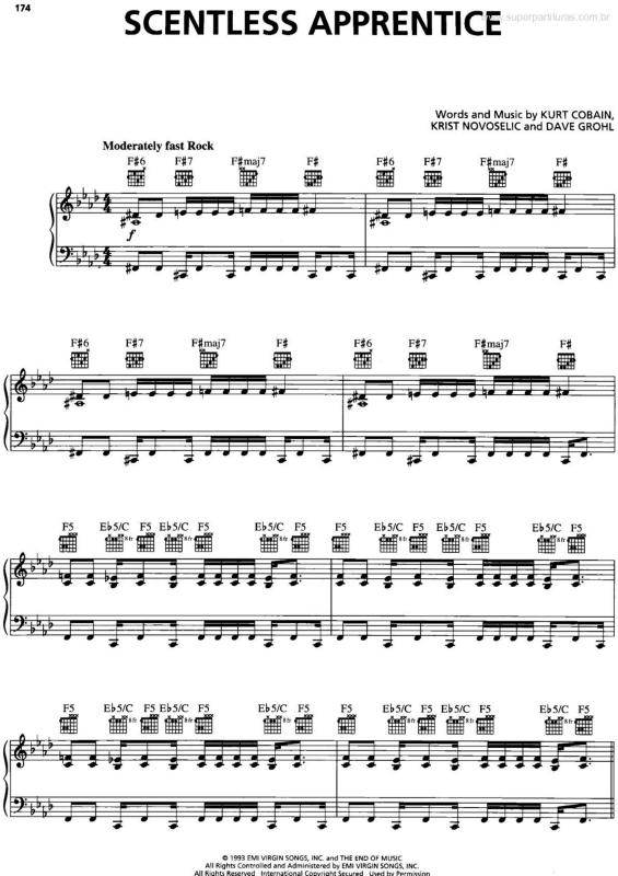 Partitura da música Scentless Apprentice