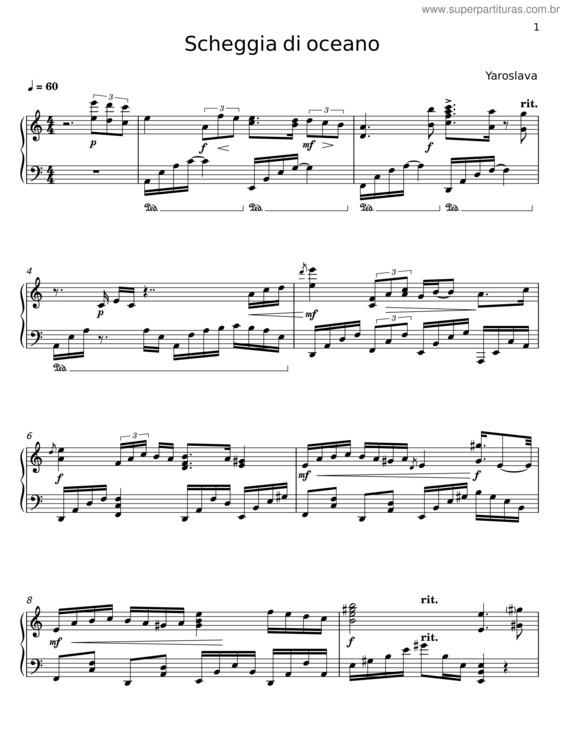 Partitura da música Scheggia Di Oceano