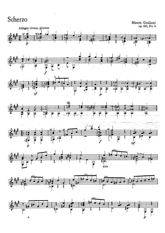 Partitura da música Scherzo Op 101