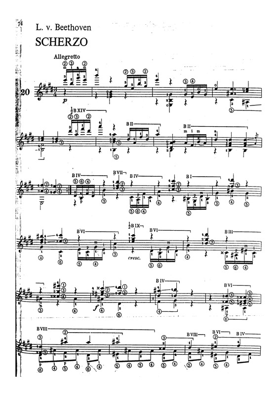Partitura da música Scherzo v.2