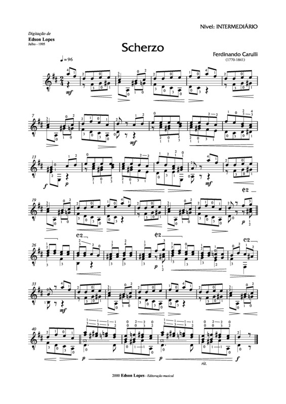 Partitura da música Scherzo v.4