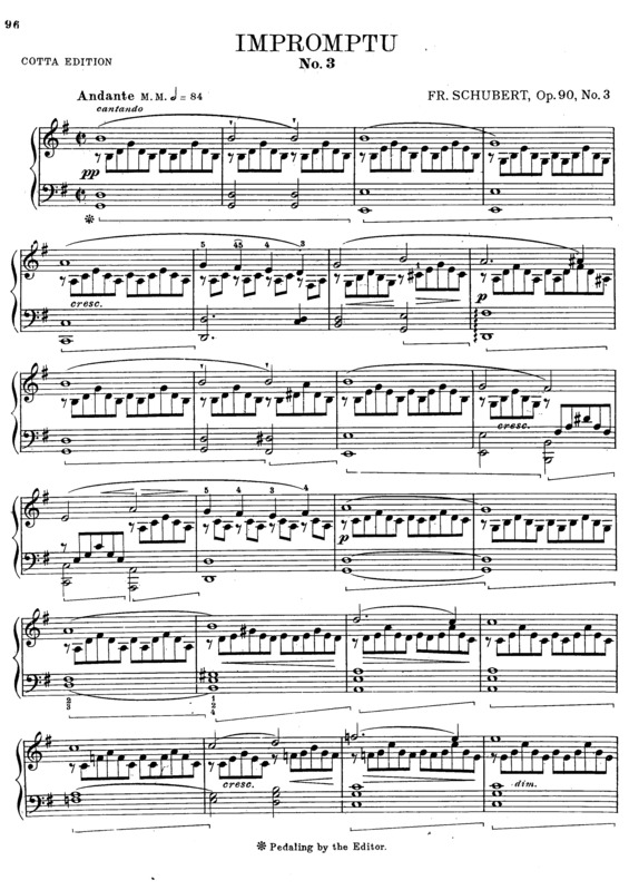 Partitura da música Schubert_s Impromptus 3 S.565b
