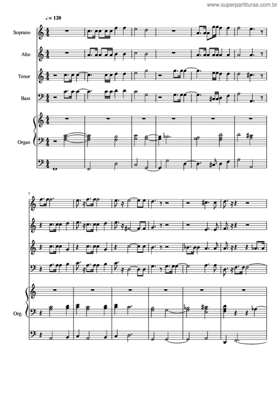 Partitura da música Schumann Gloria