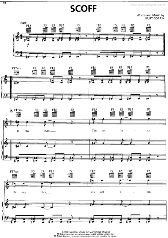 Partitura da música Scoff