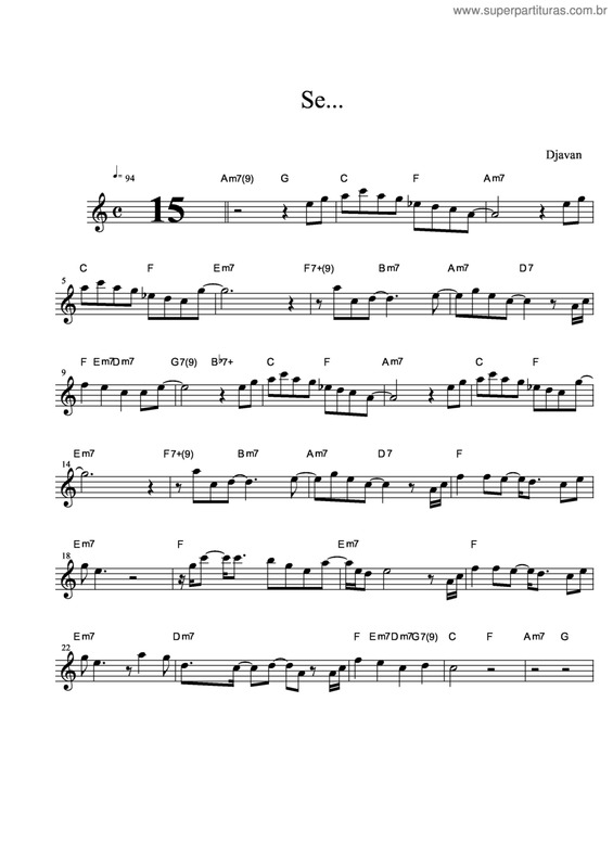 Partitura da música Se... v.2