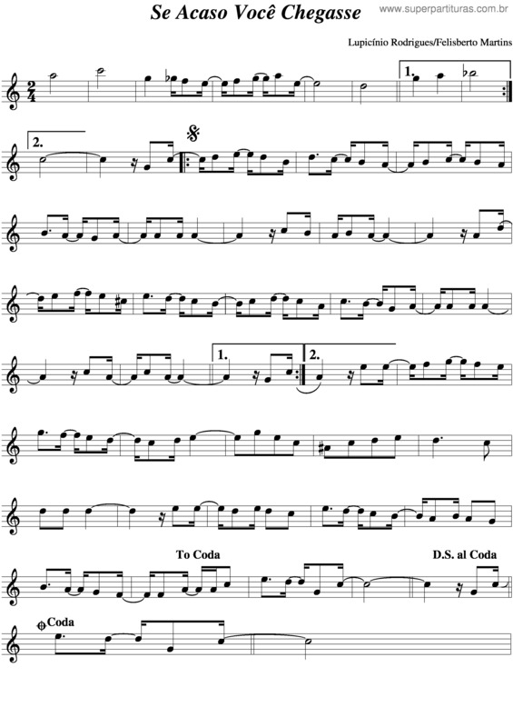 Partitura da música Se Acaso Você Chegasse v.3