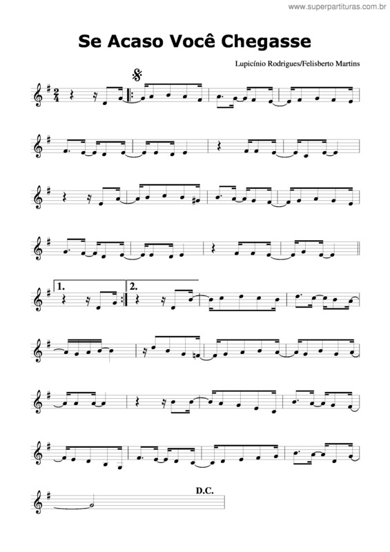 Partitura da música Se Acaso Você Chegasse v.4