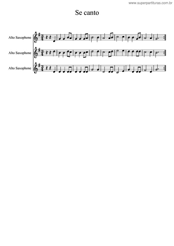 Partitura da música Se Canto