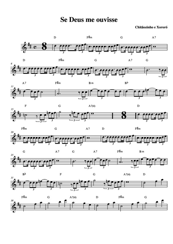 Partitura da música Se Deus Me Ouvisse v.2