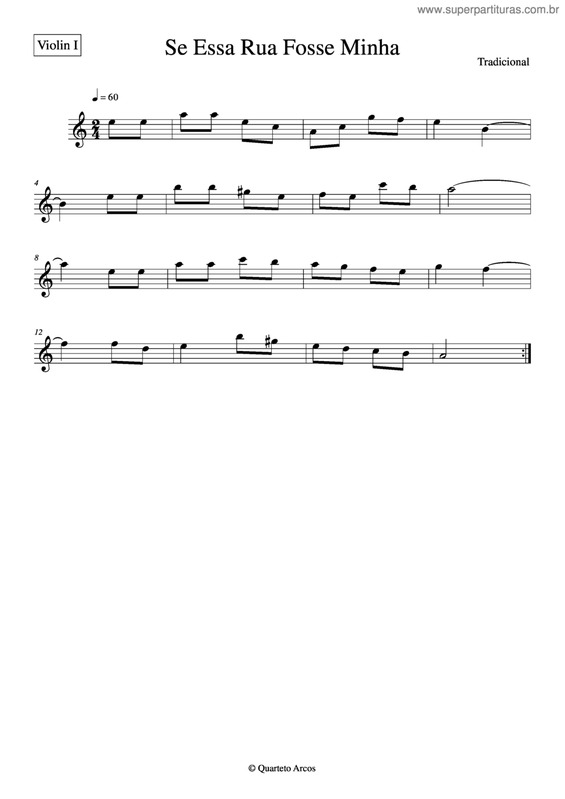 Partitura da música Se Essa Rua Fosse Minha v.2