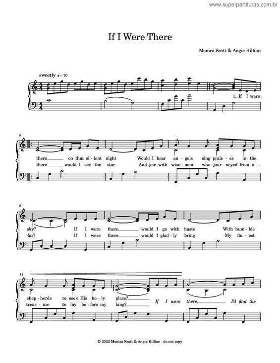 Partitura da música Se Eu Estivesse Lá