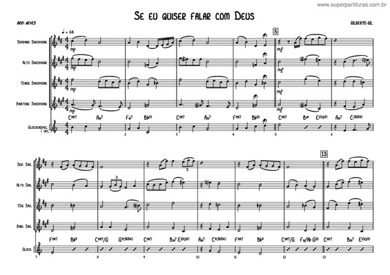 Partitura da música Se Eu Quiser Falar Com Deus v.12