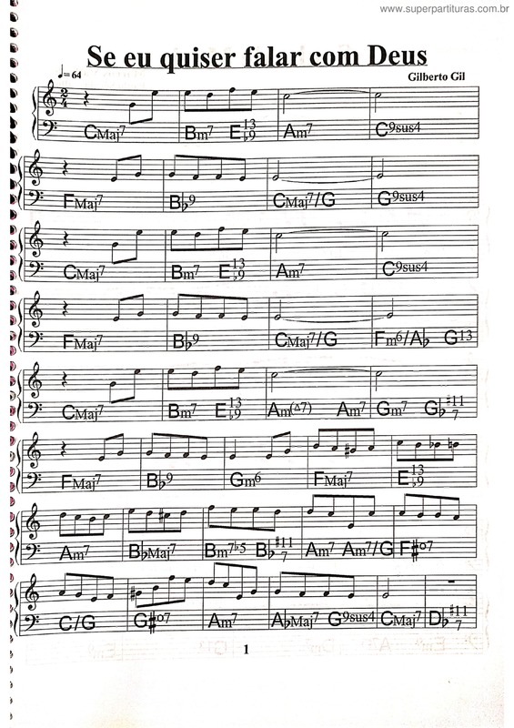 Partitura da música Se Eu Quiser Falar Com Deus v.15