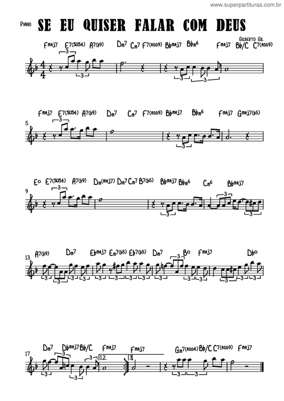 Partitura da música Se Eu Quiser Falar Com Deus v.6