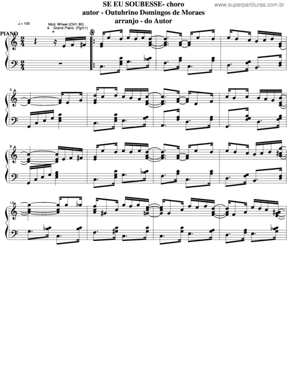 Partitura da música Se Eu Soubesse v.6