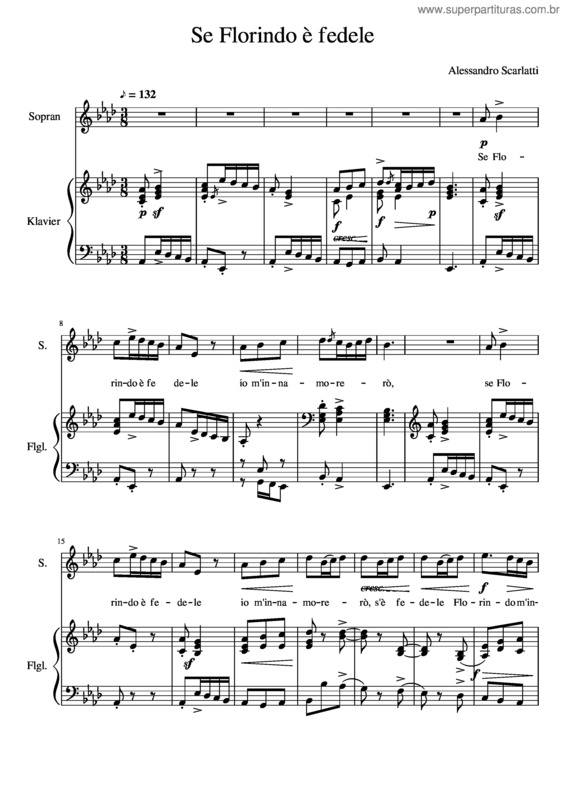 Partitura da música Se Florindo È Fedele