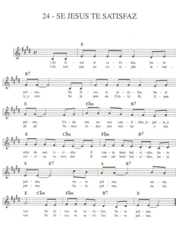 Partitura da música Se Jesus Te Satisfaz