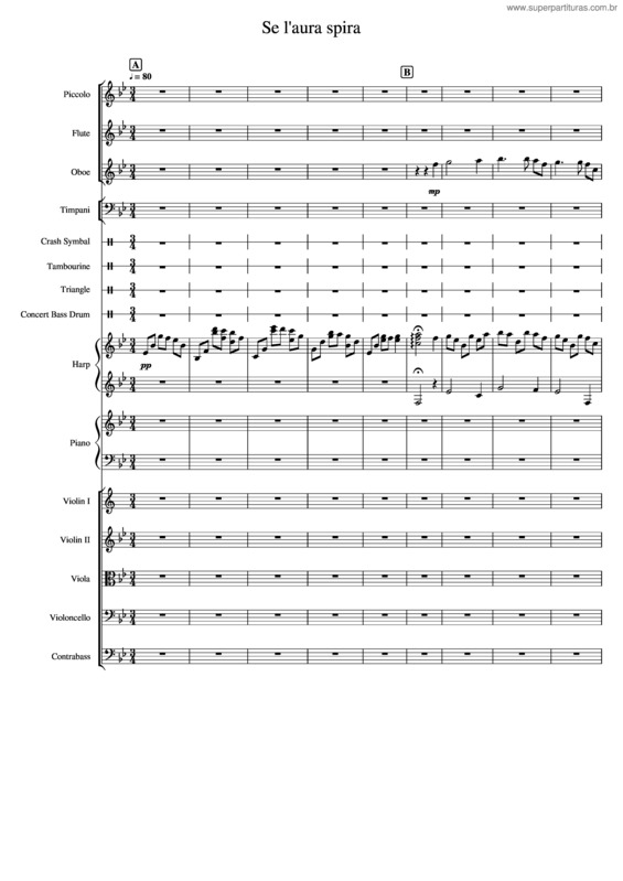 Partitura da música Se L`Aura Spira v.2