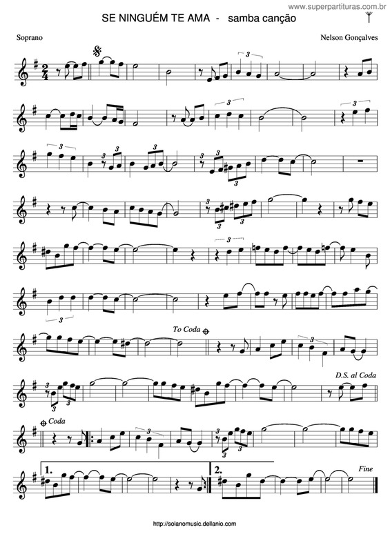 Partitura da música Se Ninguém Te Ama