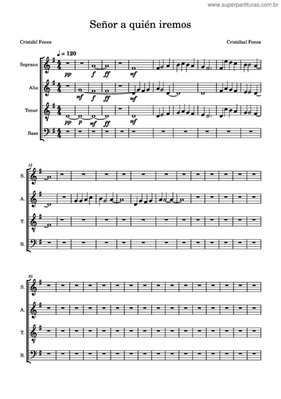 Partitura da música Señor A Quién Iremos  1