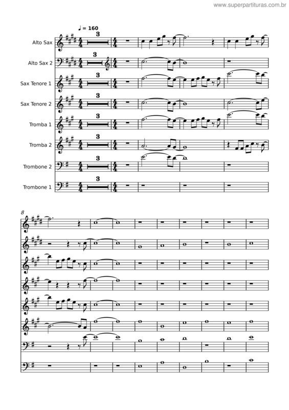 Partitura da música Se Perdo Anche Te – Brass