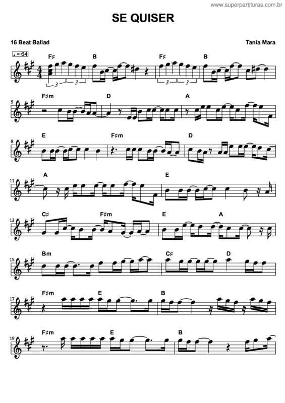 Partitura da música Se Quiser v.2