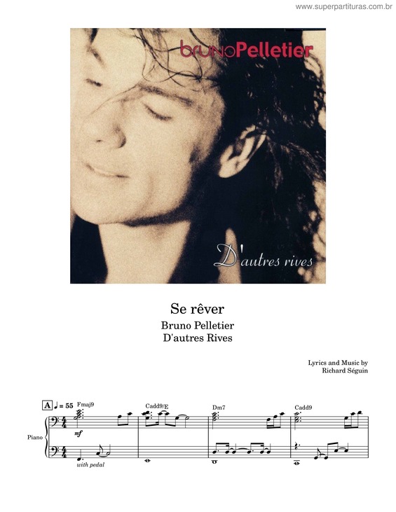 Partitura da música Se Rêver – Bruno Pelletier