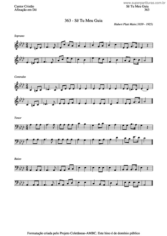 Partitura da música Sê Tu Meu Guia v.3