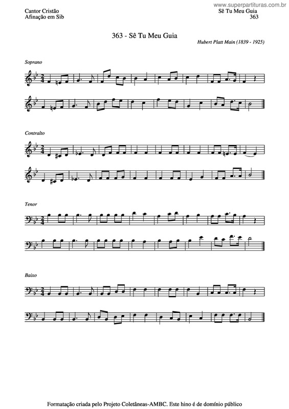 Partitura da música Sê Tu Meu Guia v.4