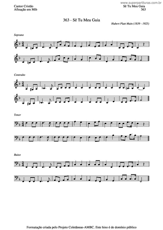 Partitura da música Sê Tu Meu Guia v.5