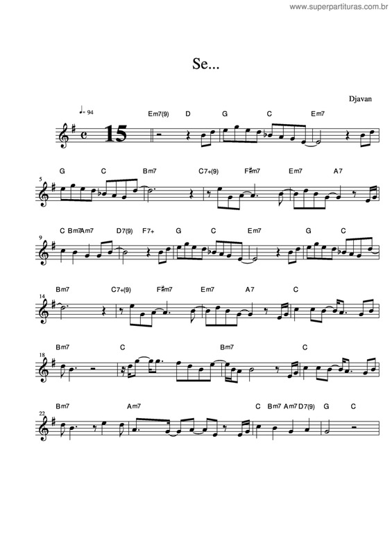 Partitura da música Se v.6