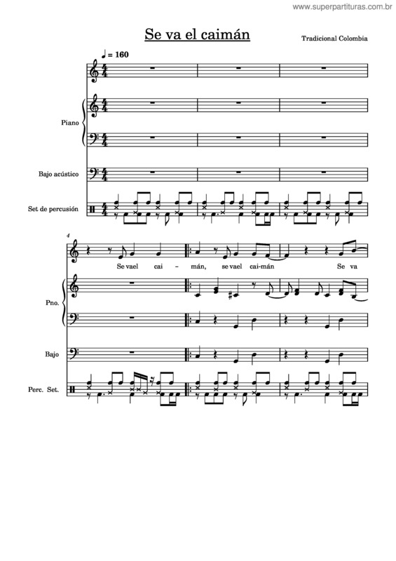 Partitura da música Se Va El Caimán