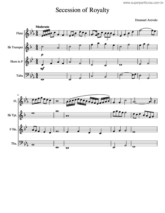 Partitura da música Secession Of Royalty Emanuel Arevalo