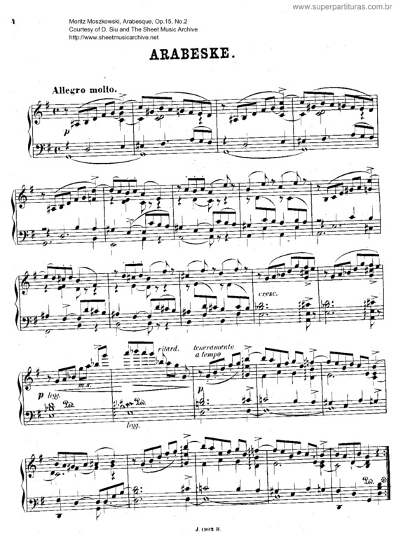 Partitura da música Sechs Stücke v.3