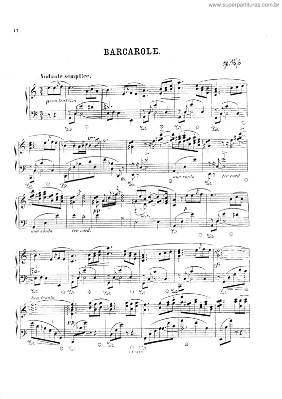 Partitura da música Sechs Stücke v.4