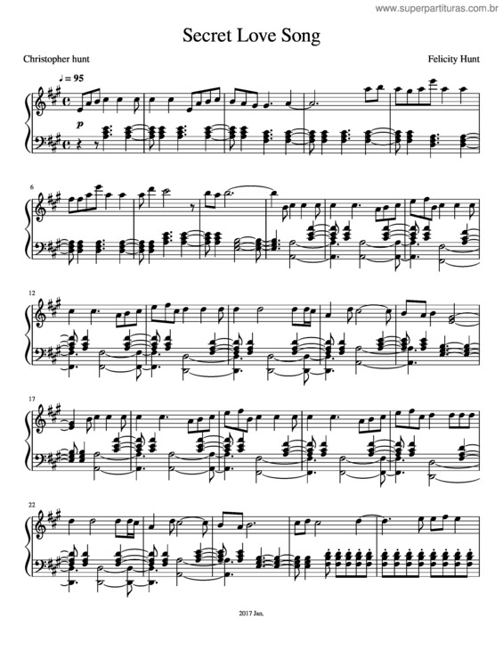 Partitura da música Secret Love Song Feat Jason Derulo Little Mix Piano Cover Reik