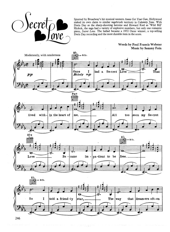 Partitura da música Secret Love v.5