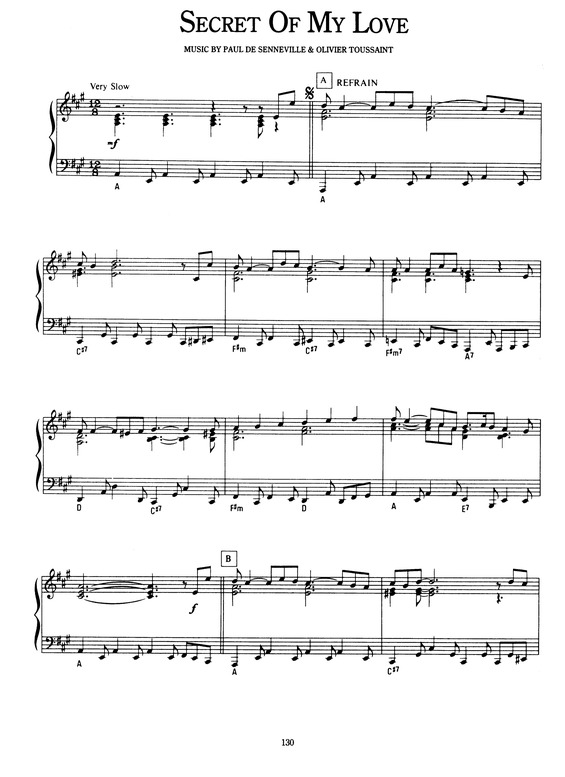 Partitura da música Secret Of My Love