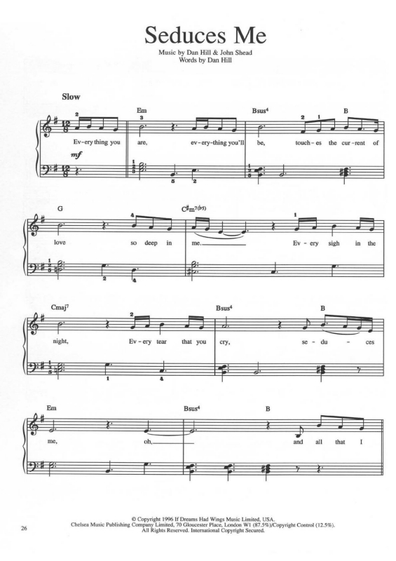 Partitura da música Seduces Me v.2